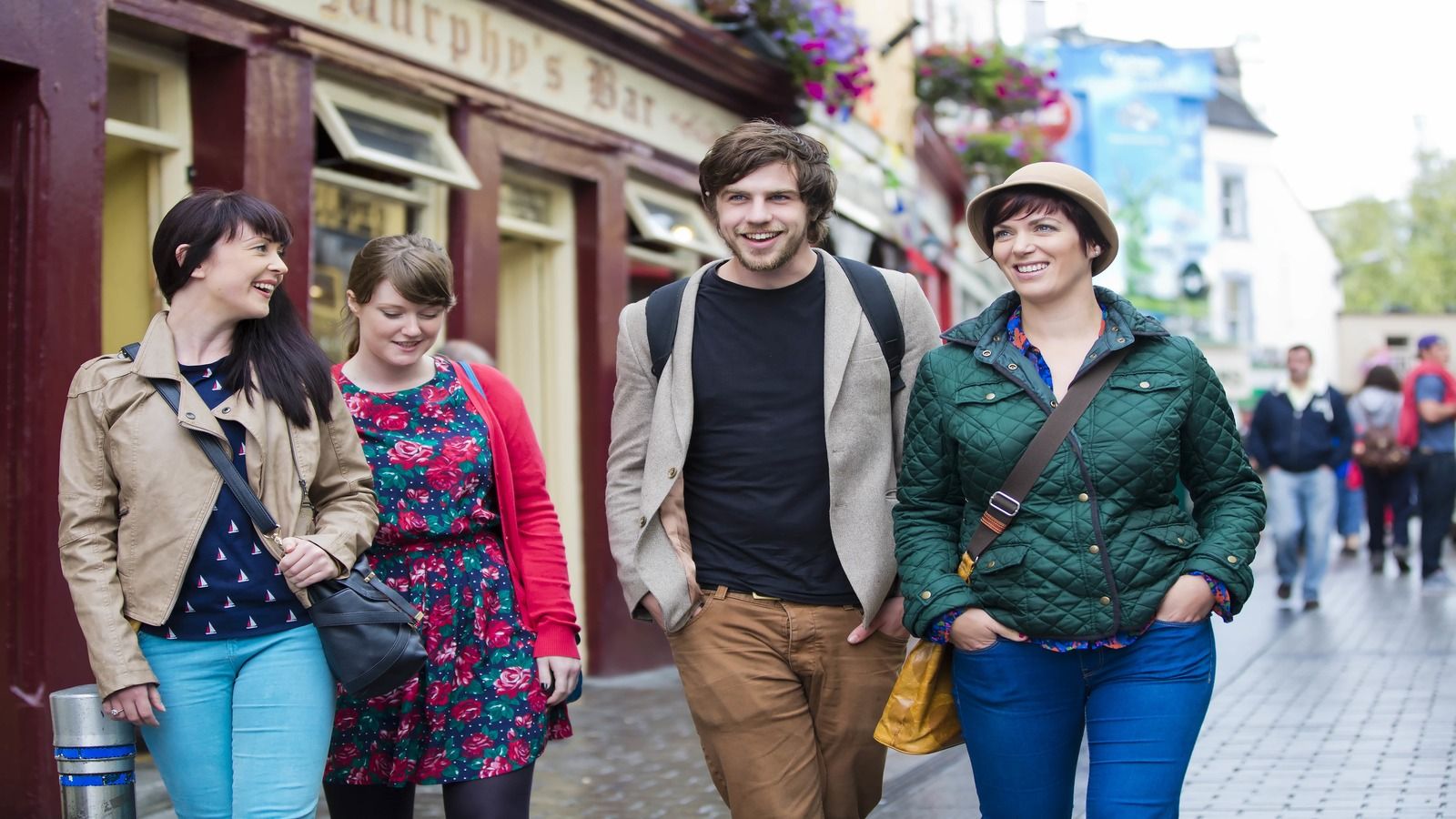 A group strolling through High Street in Galway city_master-min